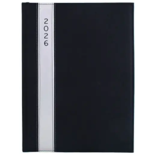 A5 Satin Diary - 2026 Black Front